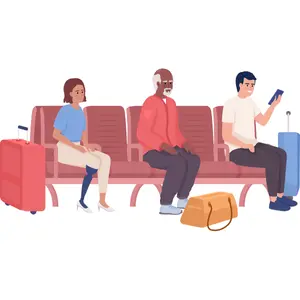 Airport lounge Passengers spending time in an airport lounge.