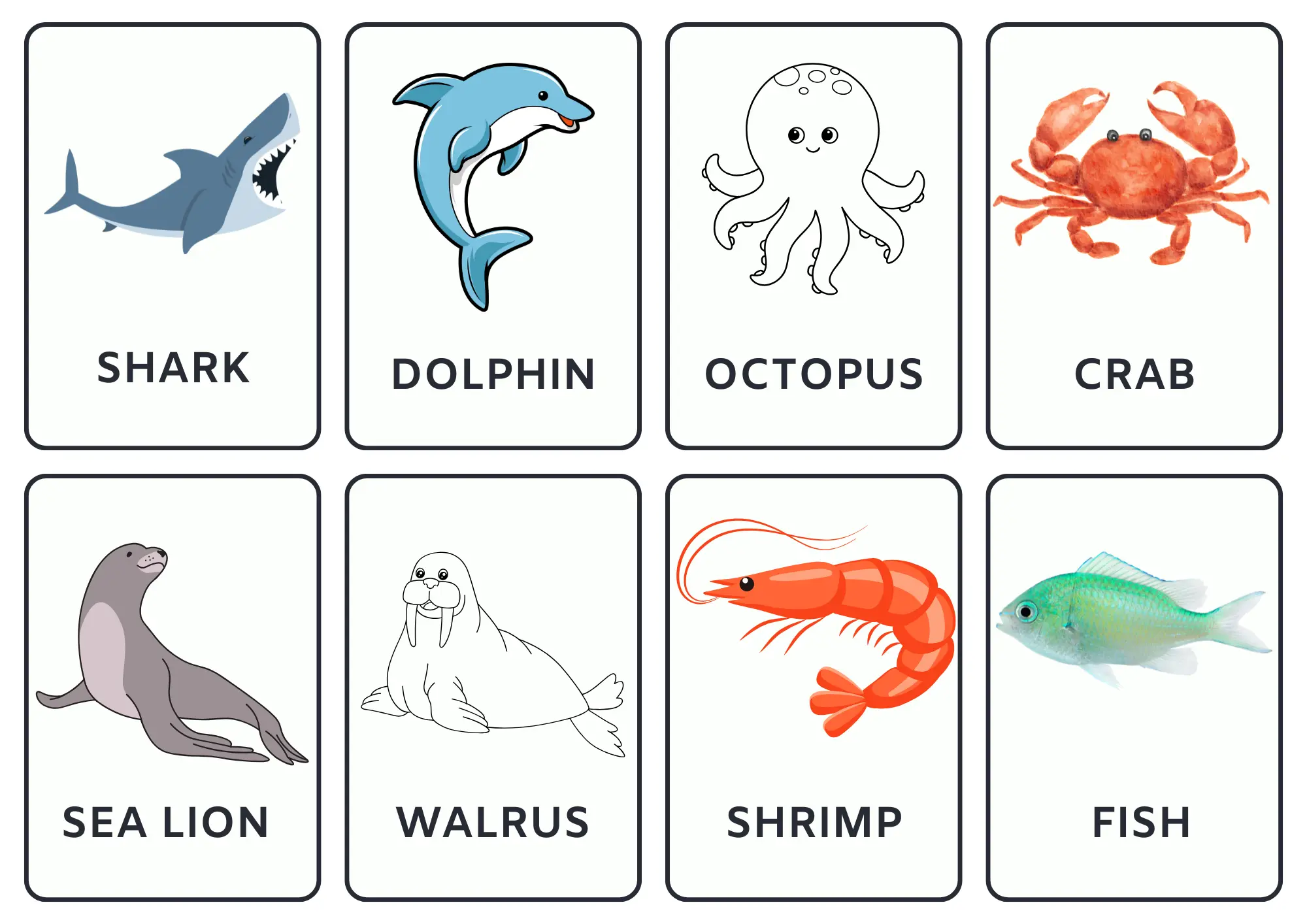 Animals flashcards for kids and ESL students - slide5