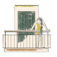 English vocabulary with pictures - Parts of a house - Balcony