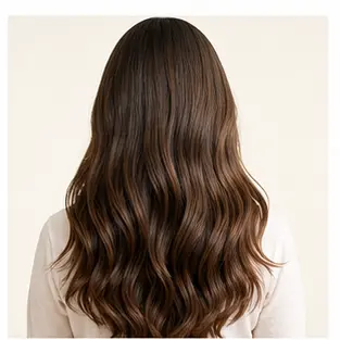 Brown hair for English body part vocabulary learners.
