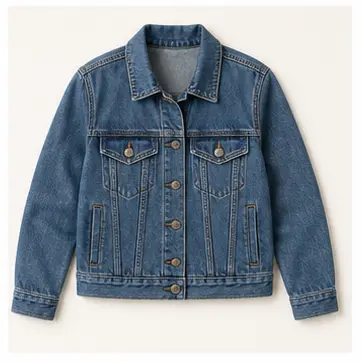 A denim jacket for English clothes vocabulary learners.