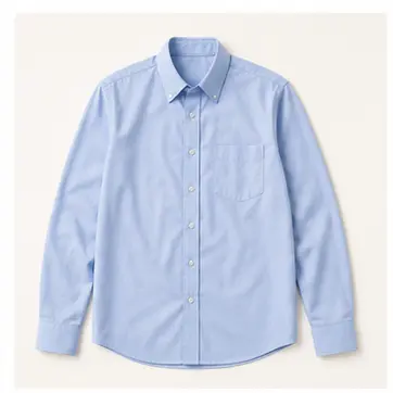 A blue shirt for English clothes vocabulary learners.