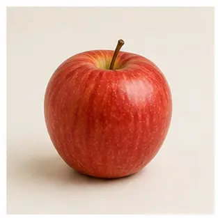 A red apple for English food vocabulary learners.