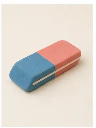 A rubber eraser for English school vocabulary learners.