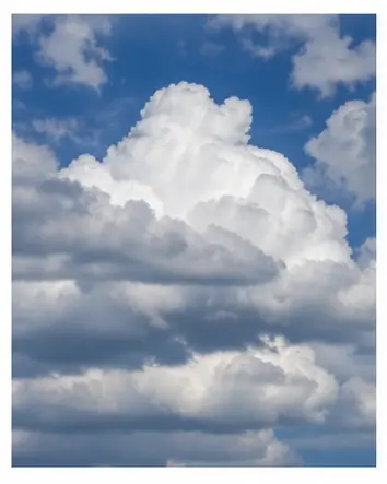 Clouds in the sky for English weather vocabulary learners.