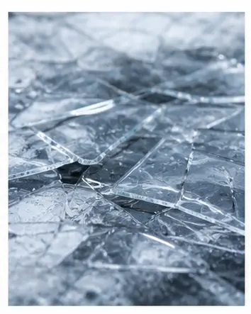 A close-up of ice for English weather vocabulary learners.
