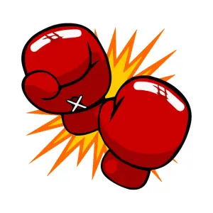 Boxing gloves Two red boxing gloves