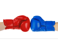 Red and blue boxing gloves