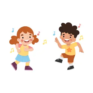 Children dancing and having fun