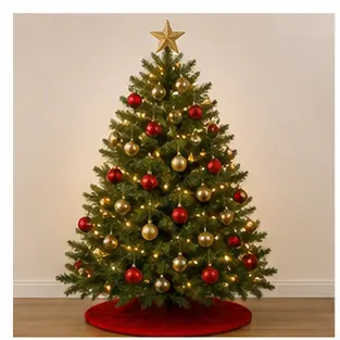 A decorated Christmas tree for English vocabulary learners.