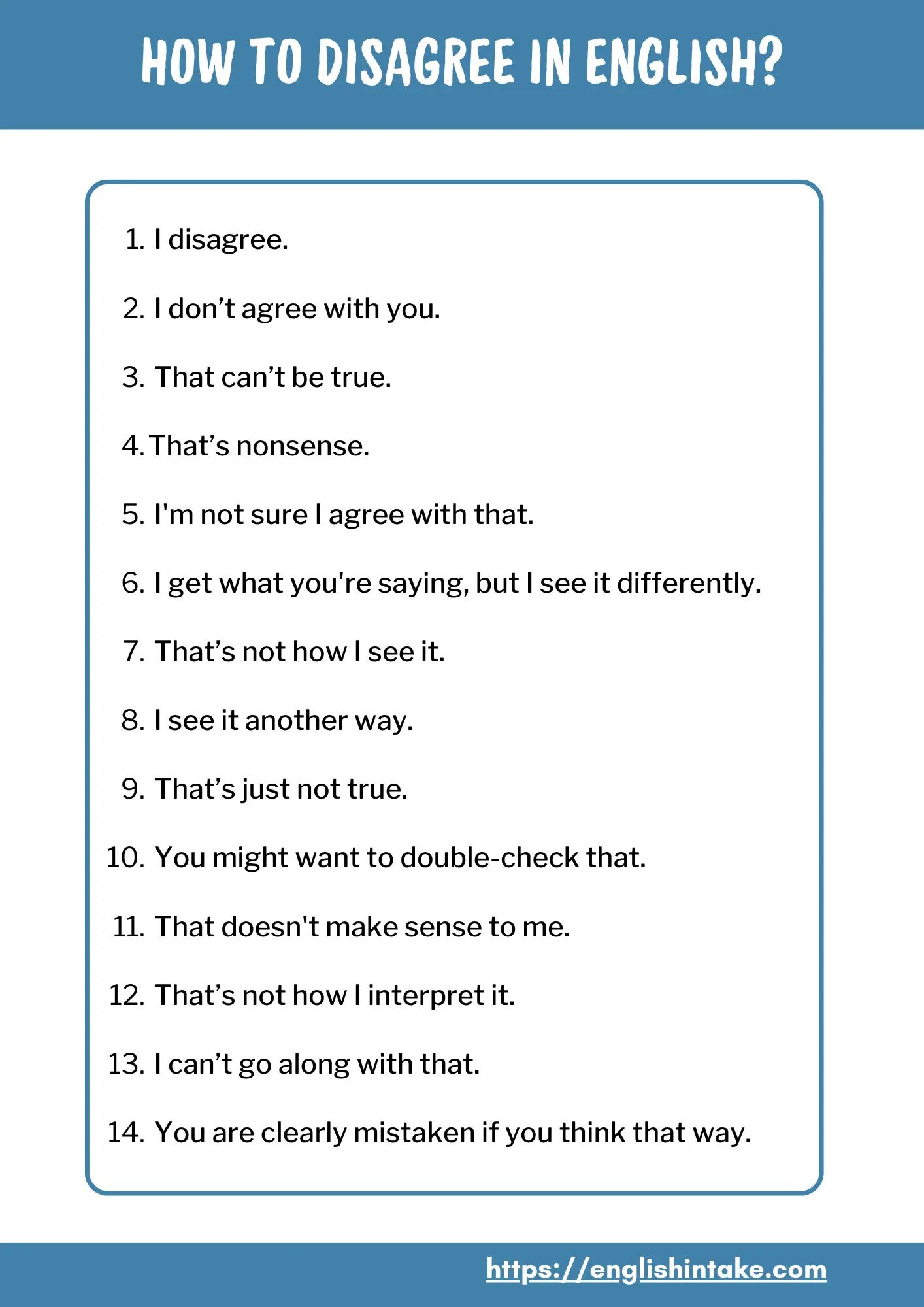 14 example sentences for disagreeing in English