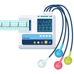 Electrocardiogram monitor machine