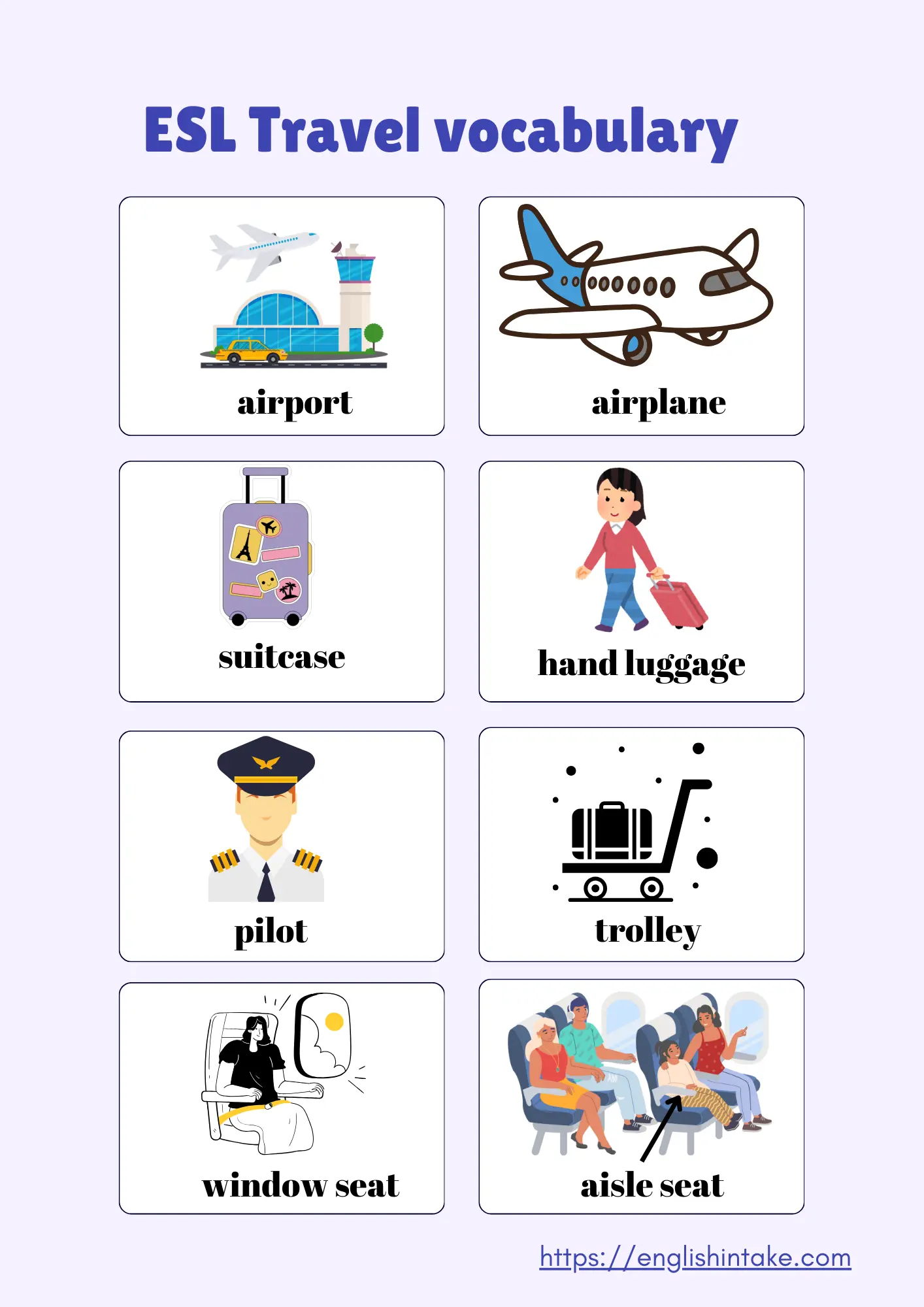 ESL travel vocabulary List of travel vocabulary words for ESL students