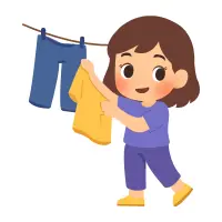 Hanging out the clothes