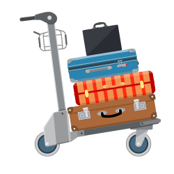 A luggage trolley