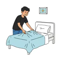 Making the bed