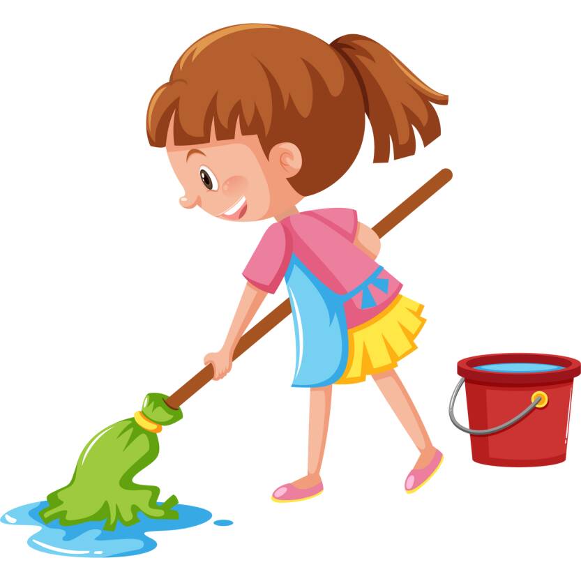 English vocabulary with pictures - Mopping