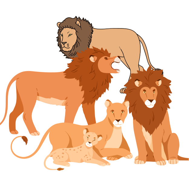 Collective nouns - Pride of lions