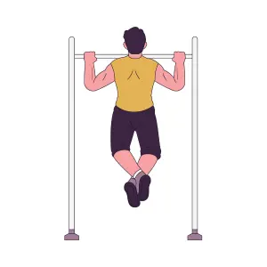 Pull-up bar A woman using pull-up bar