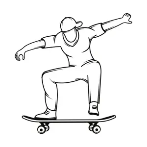 A young man skateboarding outdoors