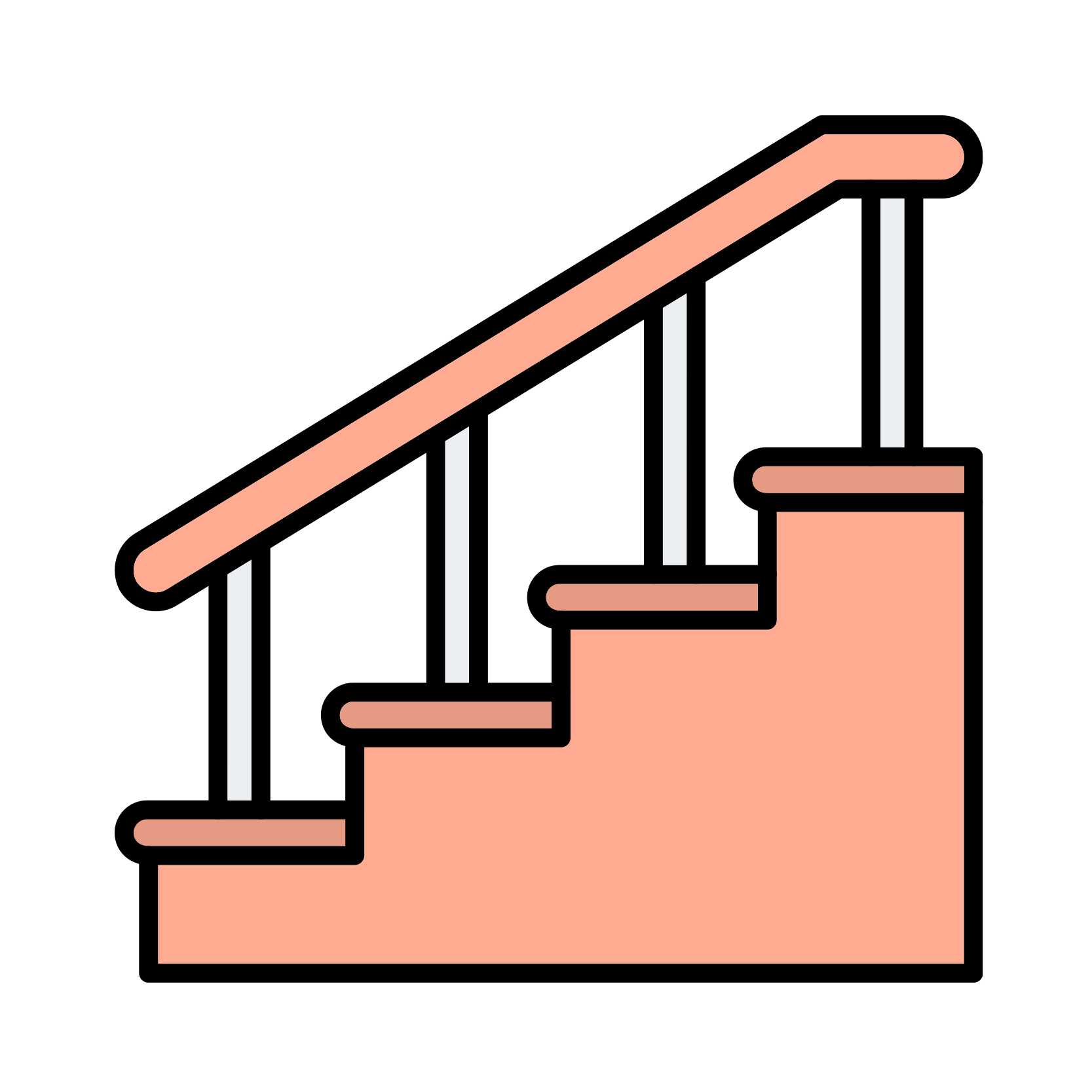 English vocabulary with pictures - Parts of a house - Stairs