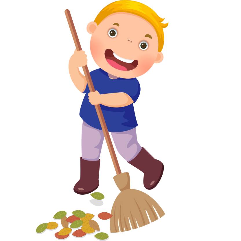 English vocabulary with pictures - Sweeping