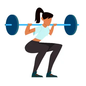 Photo of a woman lifting weight