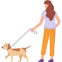 A woman and her dog